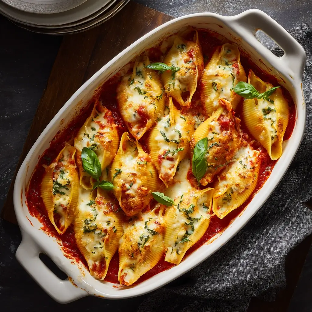 Beef Stuffed Shells with Creamy Ricotta Filling