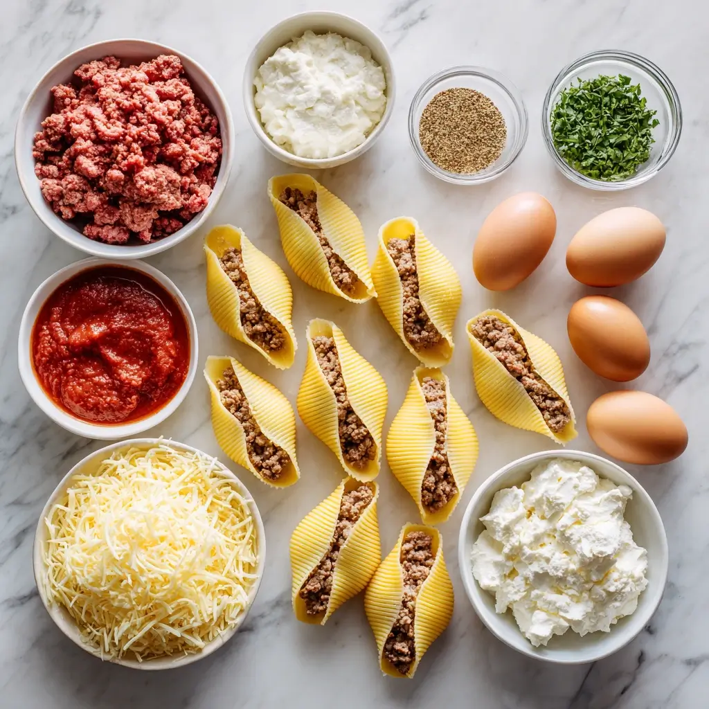 Beef Stuffed Shells with Creamy Ricotta Filling