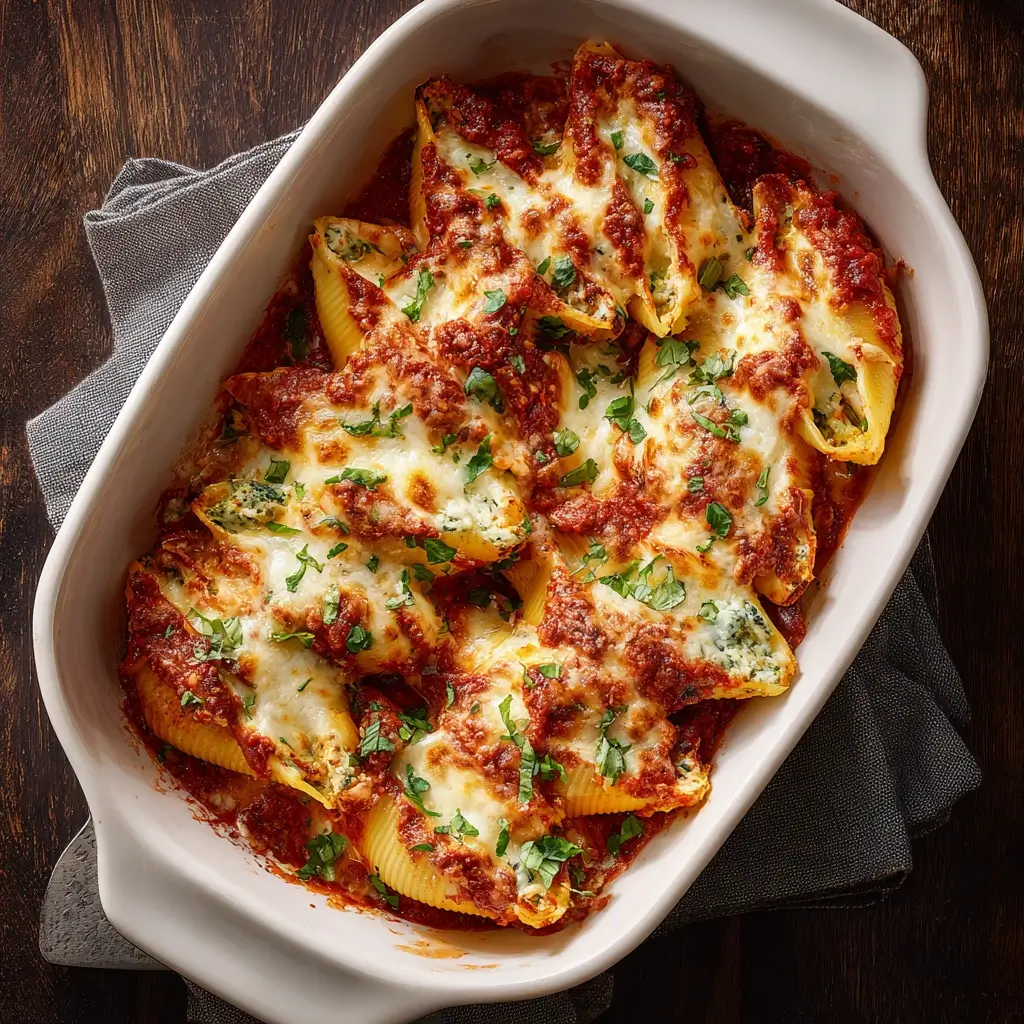 Beef Stuffed Shells with Creamy Ricotta Filling