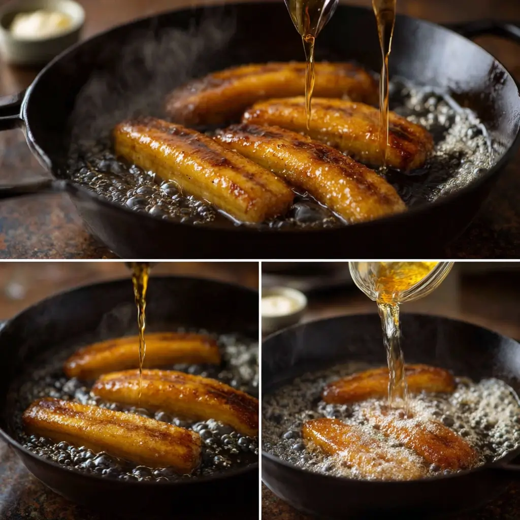 Caramelized Banana Cheesecake with Rum Glaze