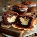 Cheesecake Stuffed Chocolate Cupcakes
