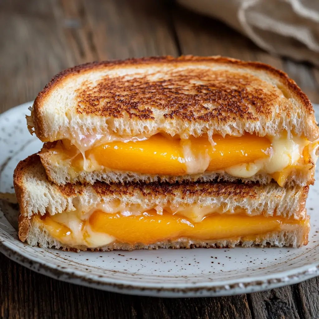 Honey Peach White Cheddar Grilled Cheese