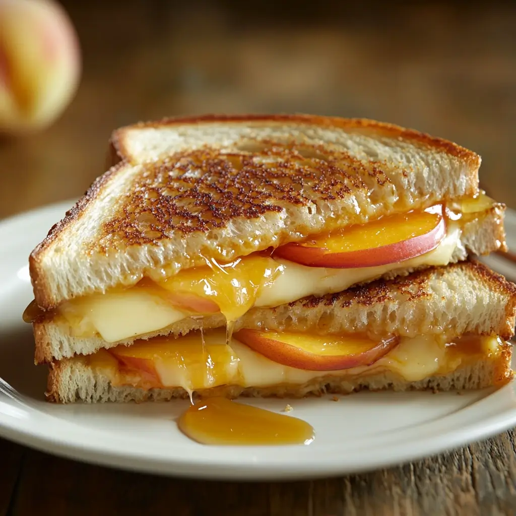 Honey Peach White Cheddar Grilled Cheese