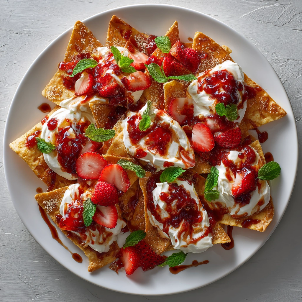 Strawberry Cheesecake Nachos