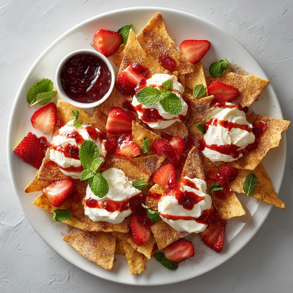 Strawberry Cheesecake Nachos