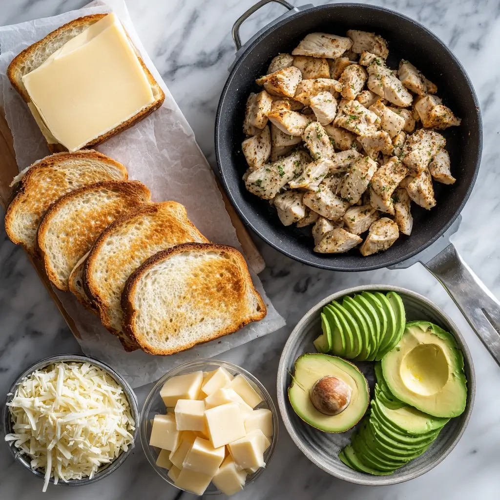 chicken avocado melt sandwich
