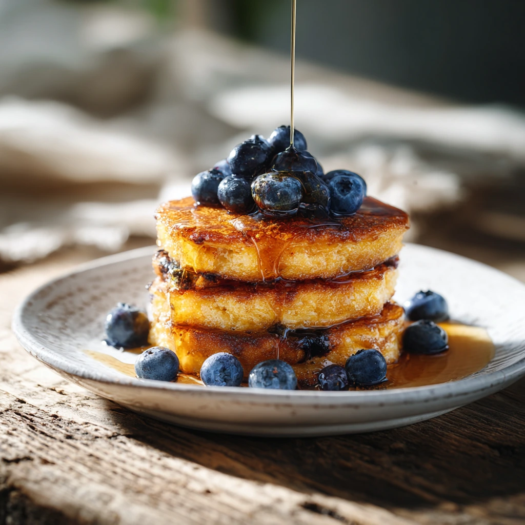 fluffy blueberry pancakes