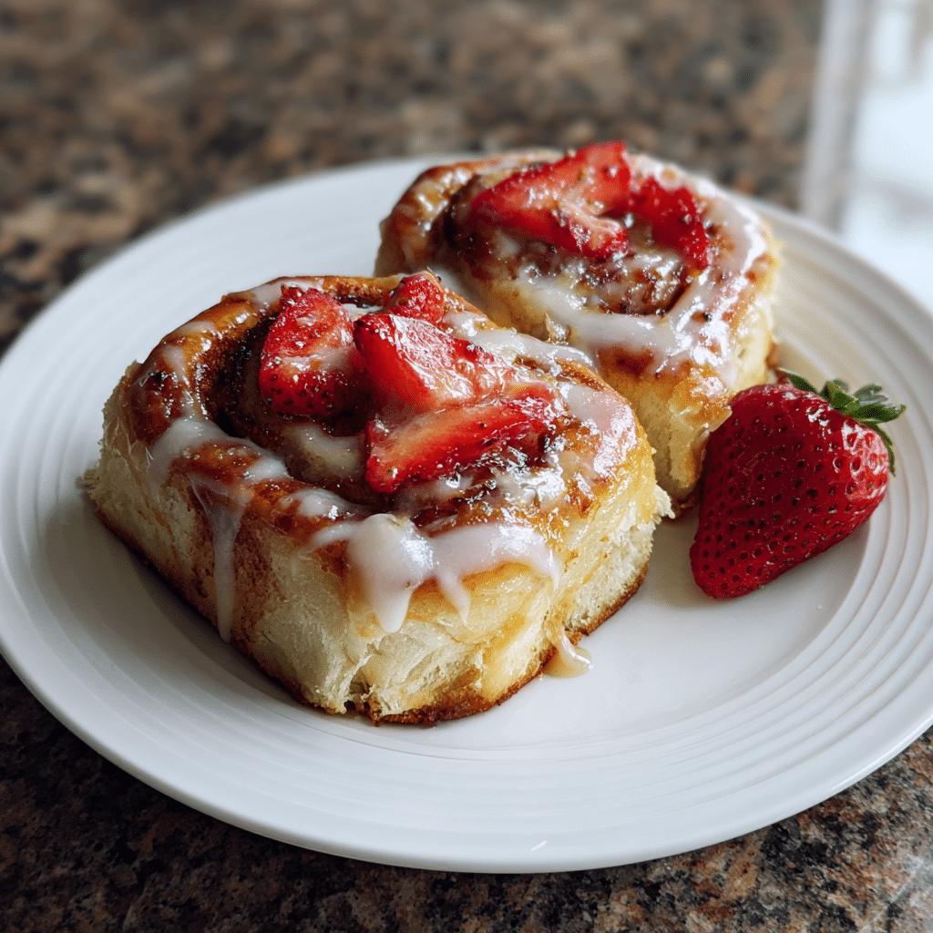 Strawberry cinnamon rolls