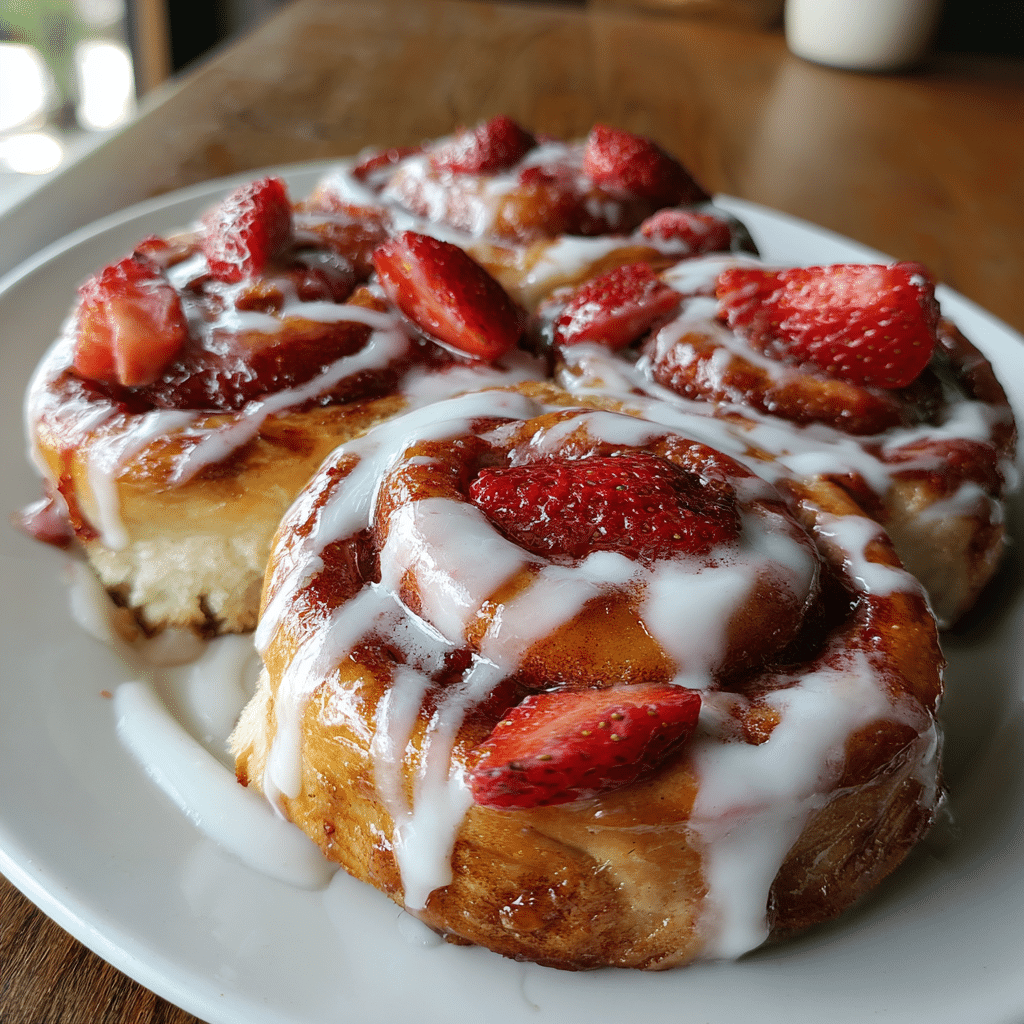 Strawberry cinnamon rolls