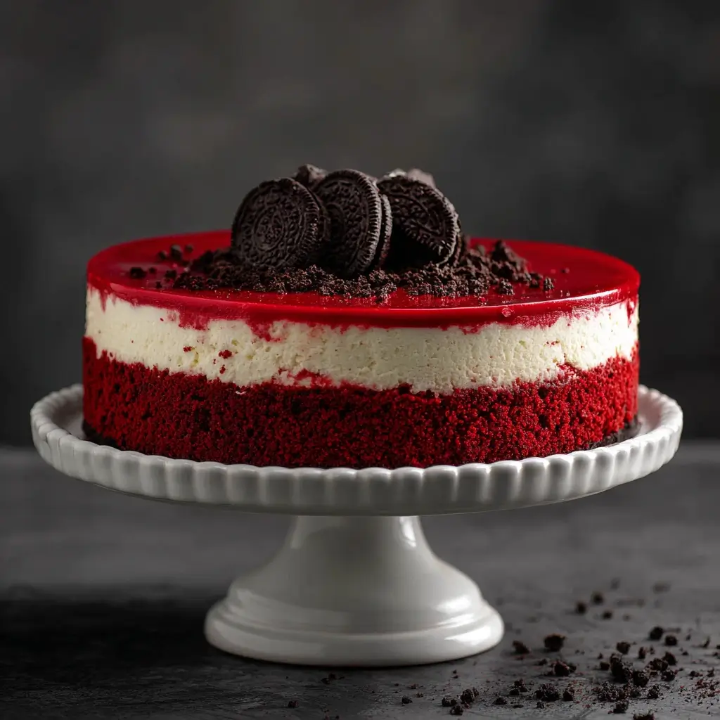 red velvet Oreo cheesecake