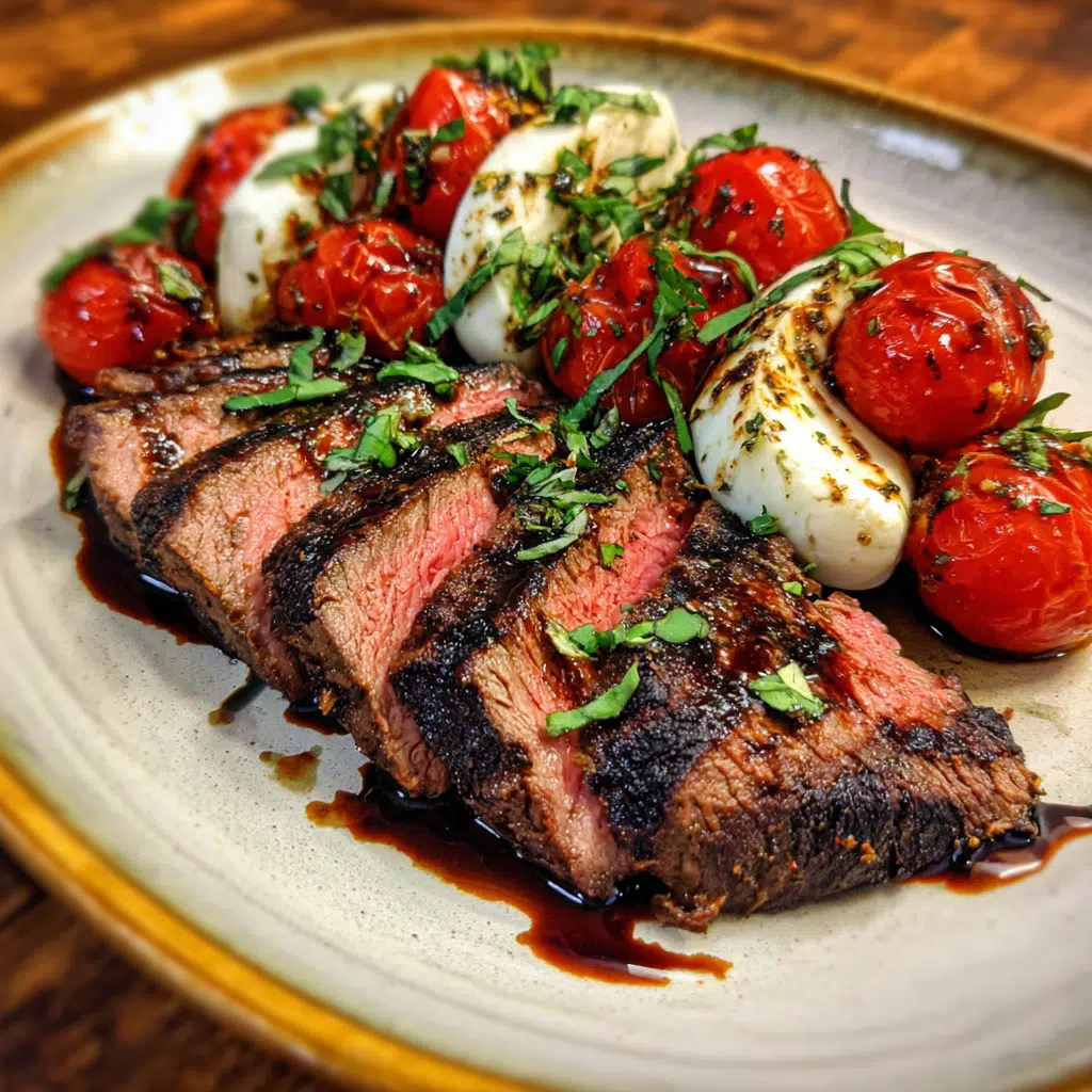 Balsamic Caprese Grilled Flank Steak