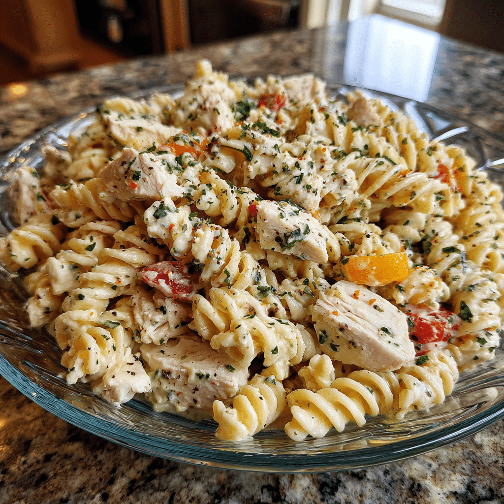 Chicken Ranch Pasta Salad