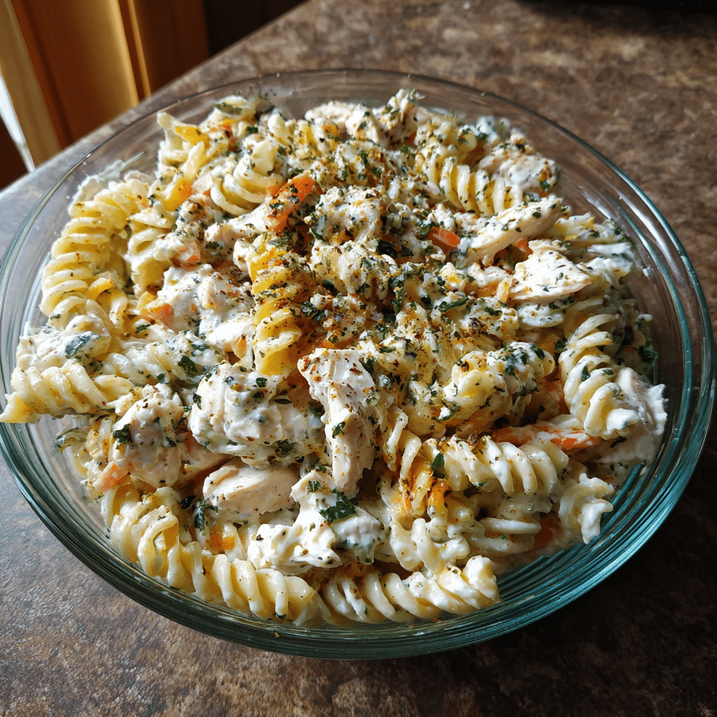 Chicken Ranch Pasta Salad
