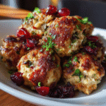 Cranberry Turkey Stuffing Balls