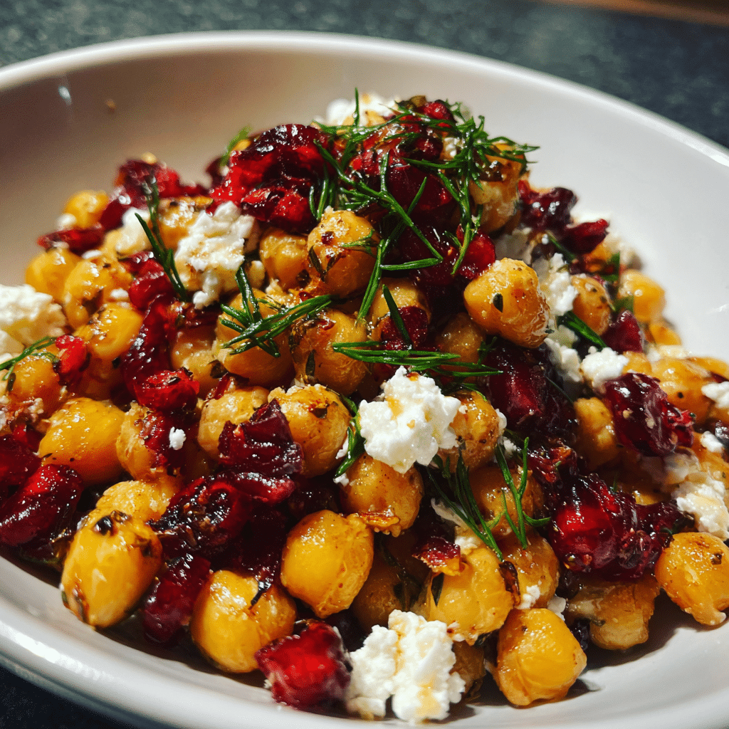 Feta & Cranberry Chickpeas
