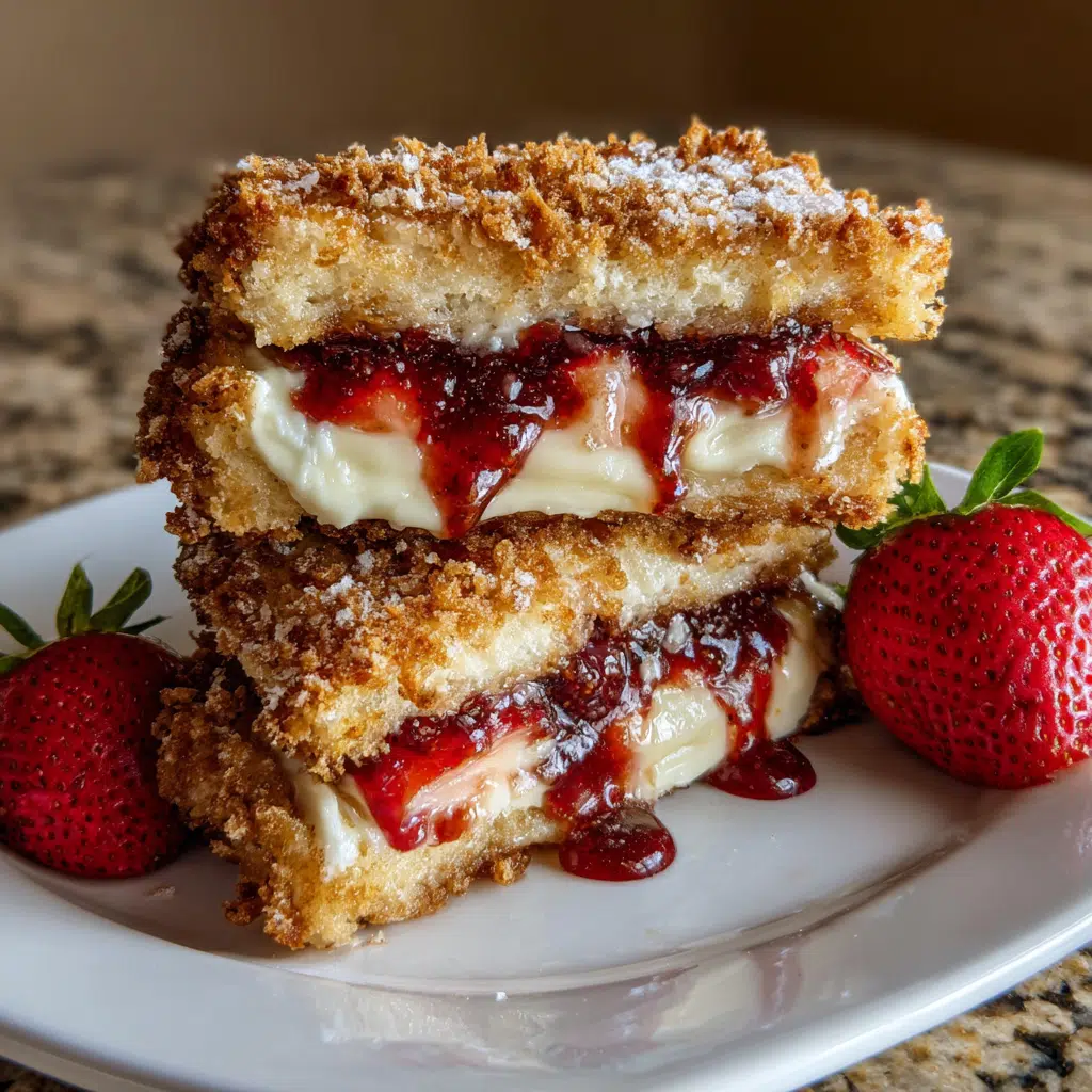 Fried Strawberry Cheesecake Sandwiches