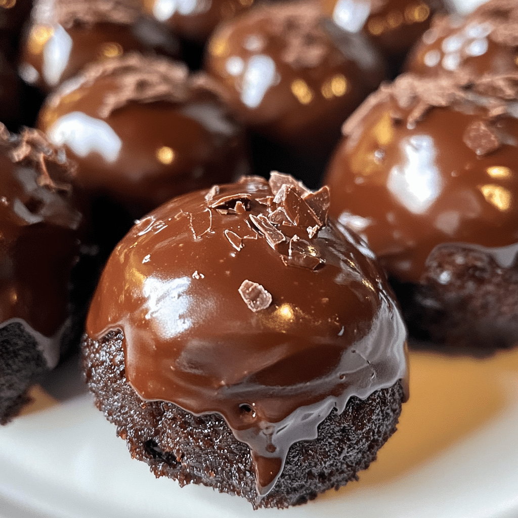 Glazed Chocolate Donut Holes