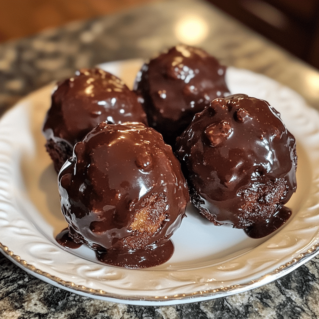 Glazed Chocolate Donut Holes