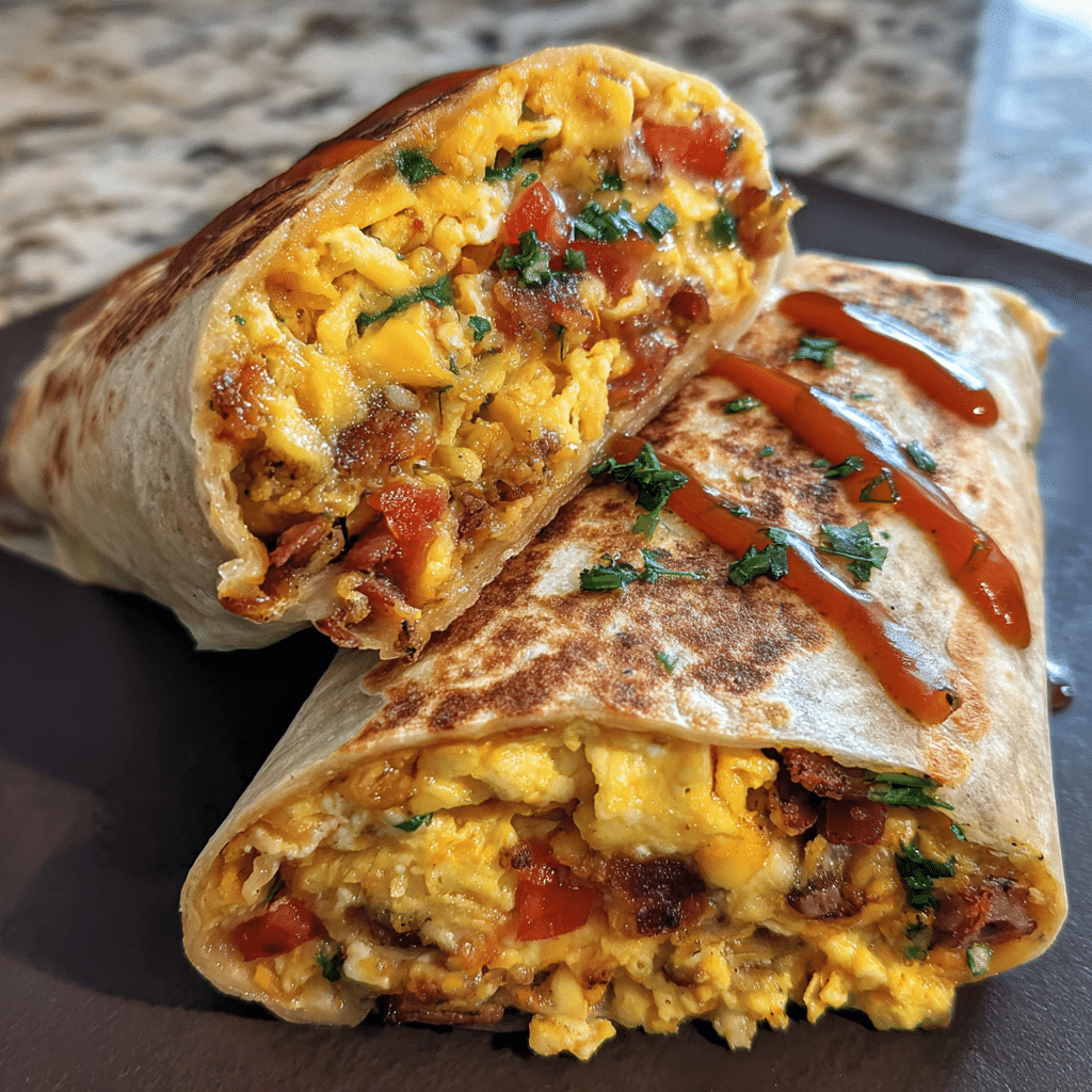 High Protein Breakfast Burritos