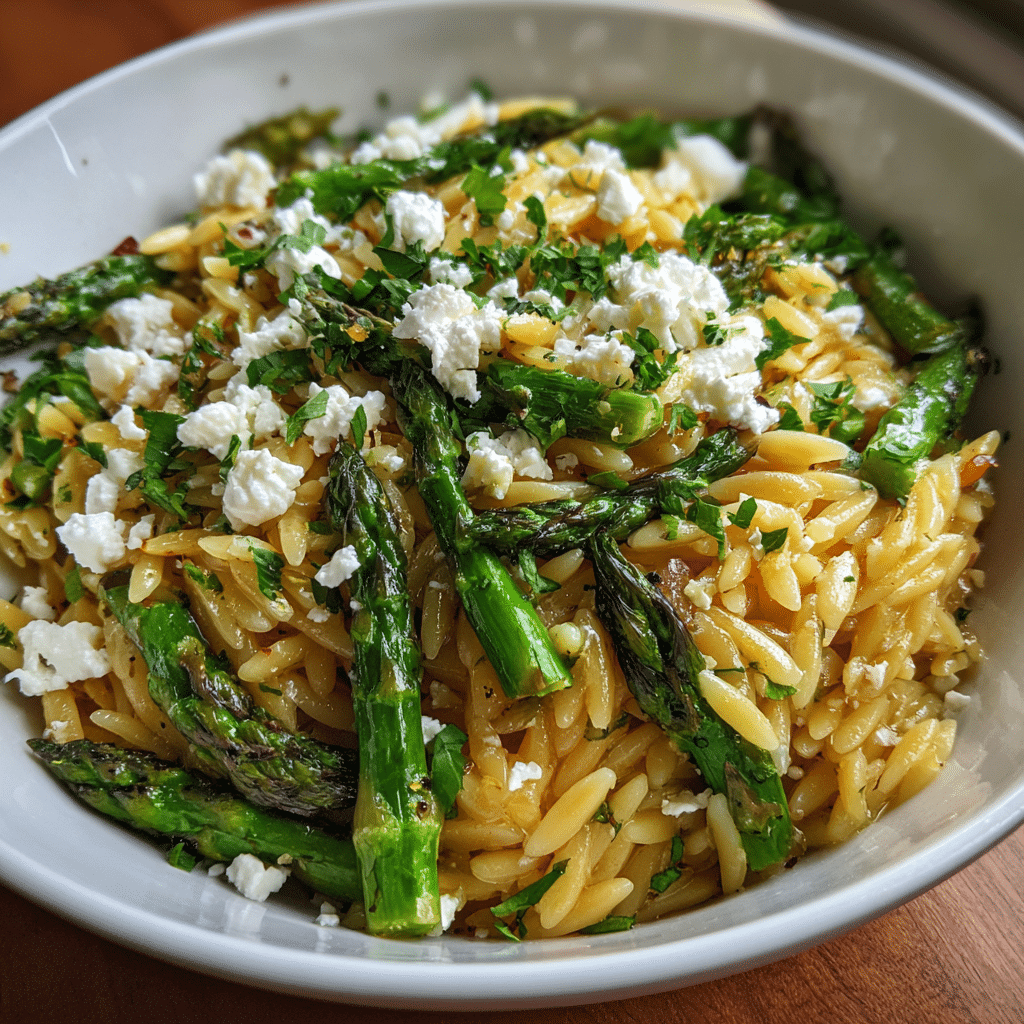 Orzo with Asparagus & Feta