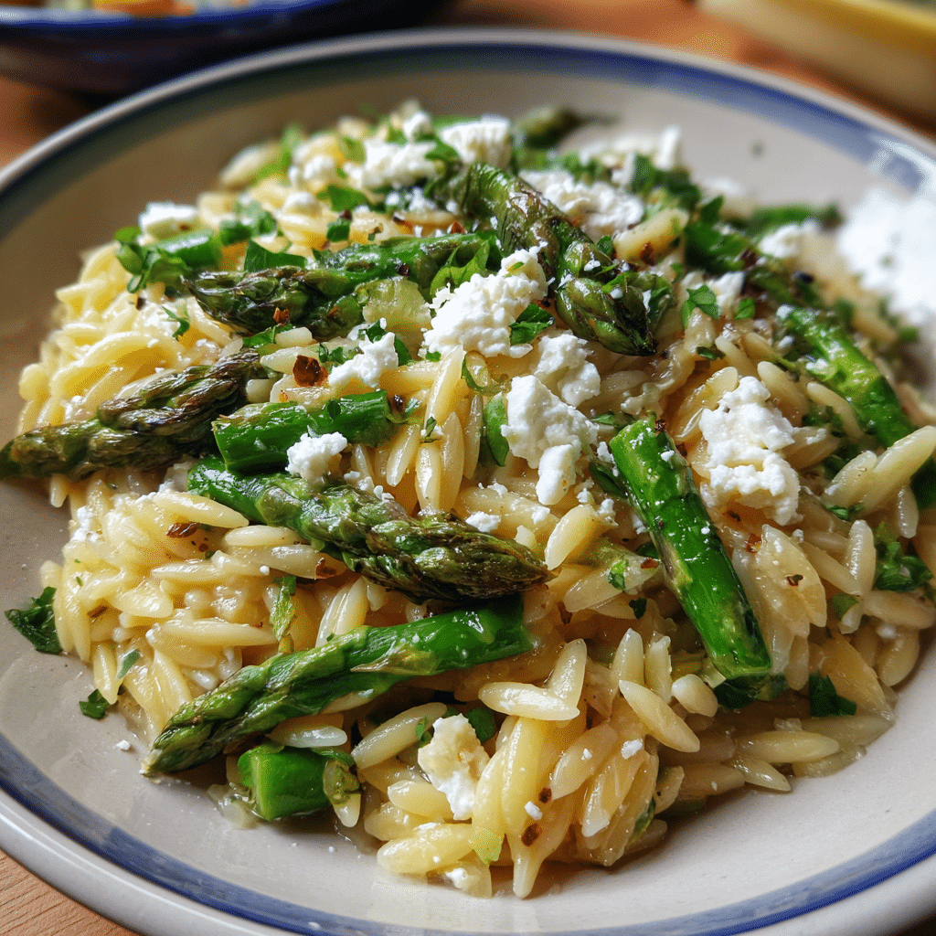 Orzo with Asparagus & Feta