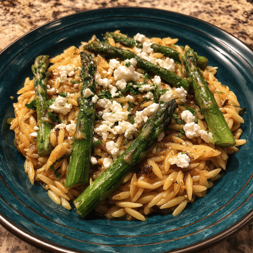 Orzo with Asparagus & Feta