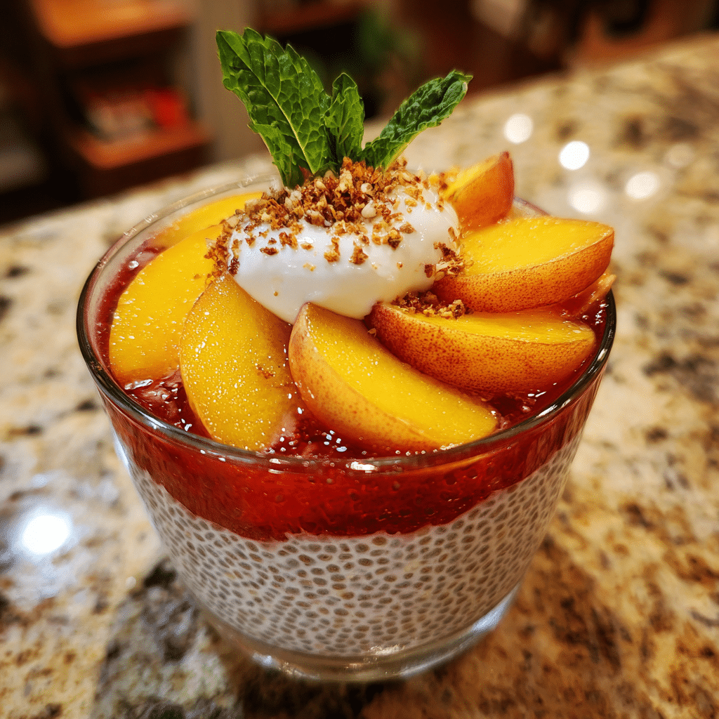 Peach Chia Pudding