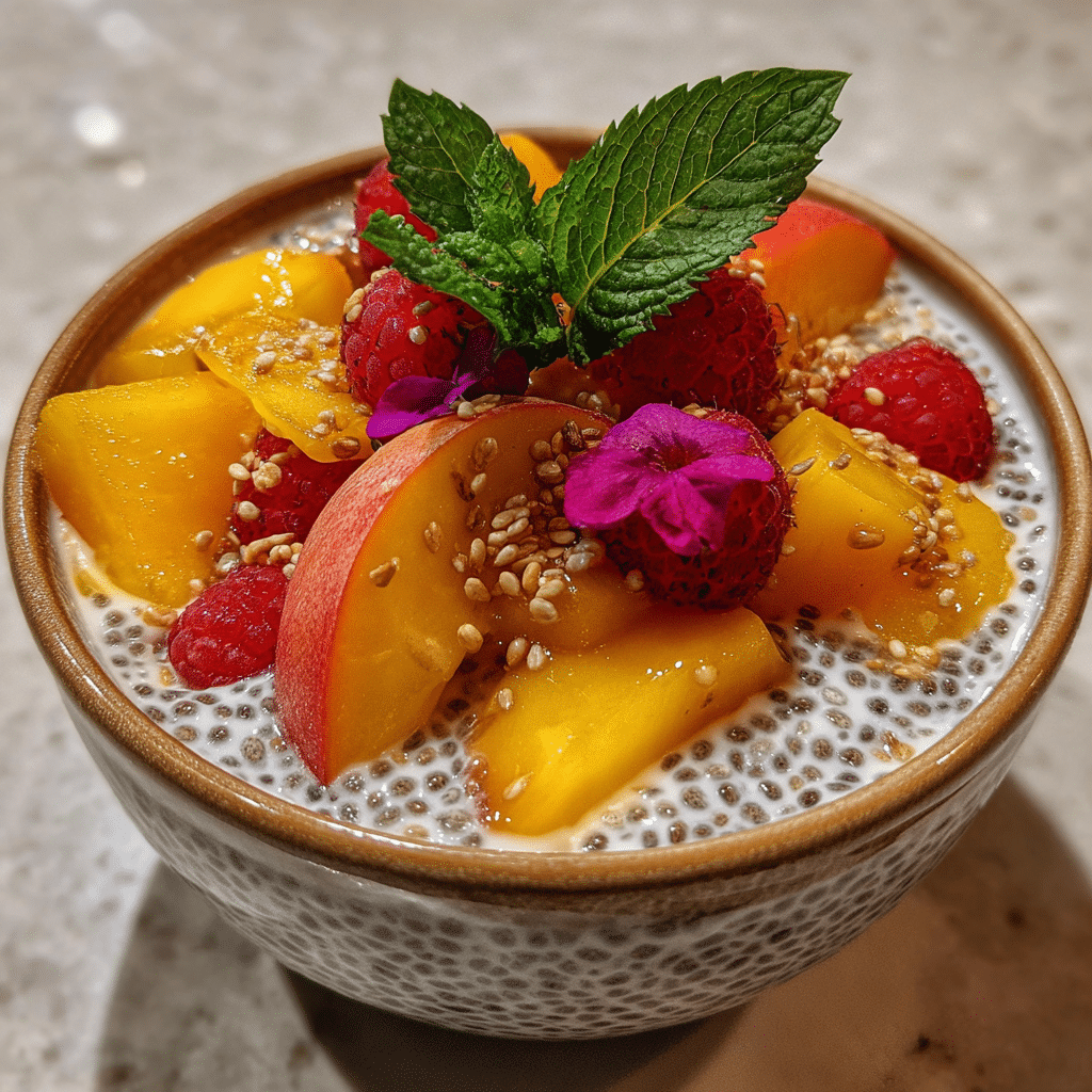 Peach Chia Pudding