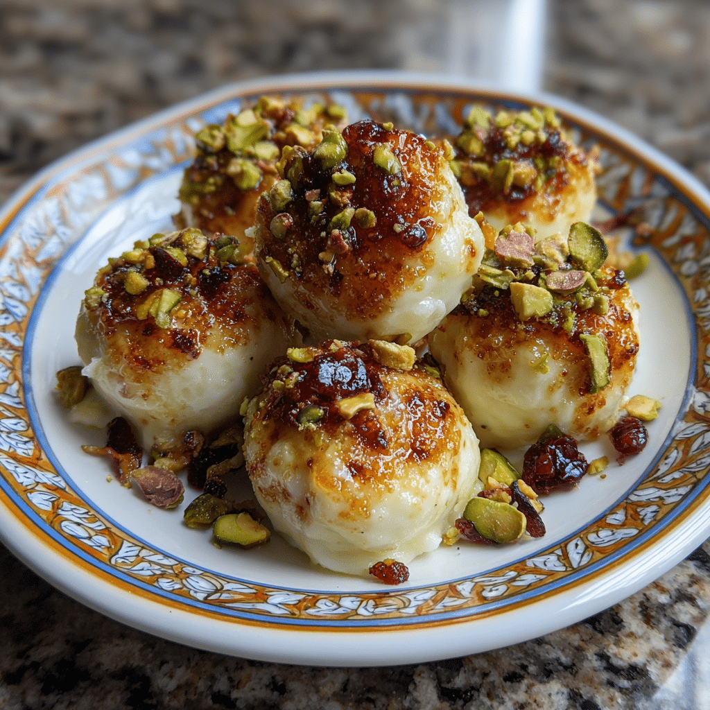 Ricotta pistachio honey bites