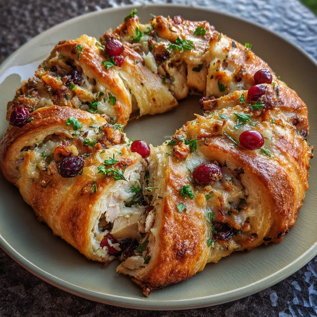 Savory Turkey and Cranberry Crescent Ring