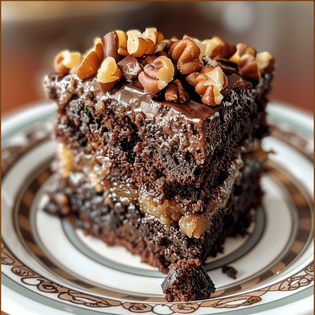 German Chocolate Poke Cake