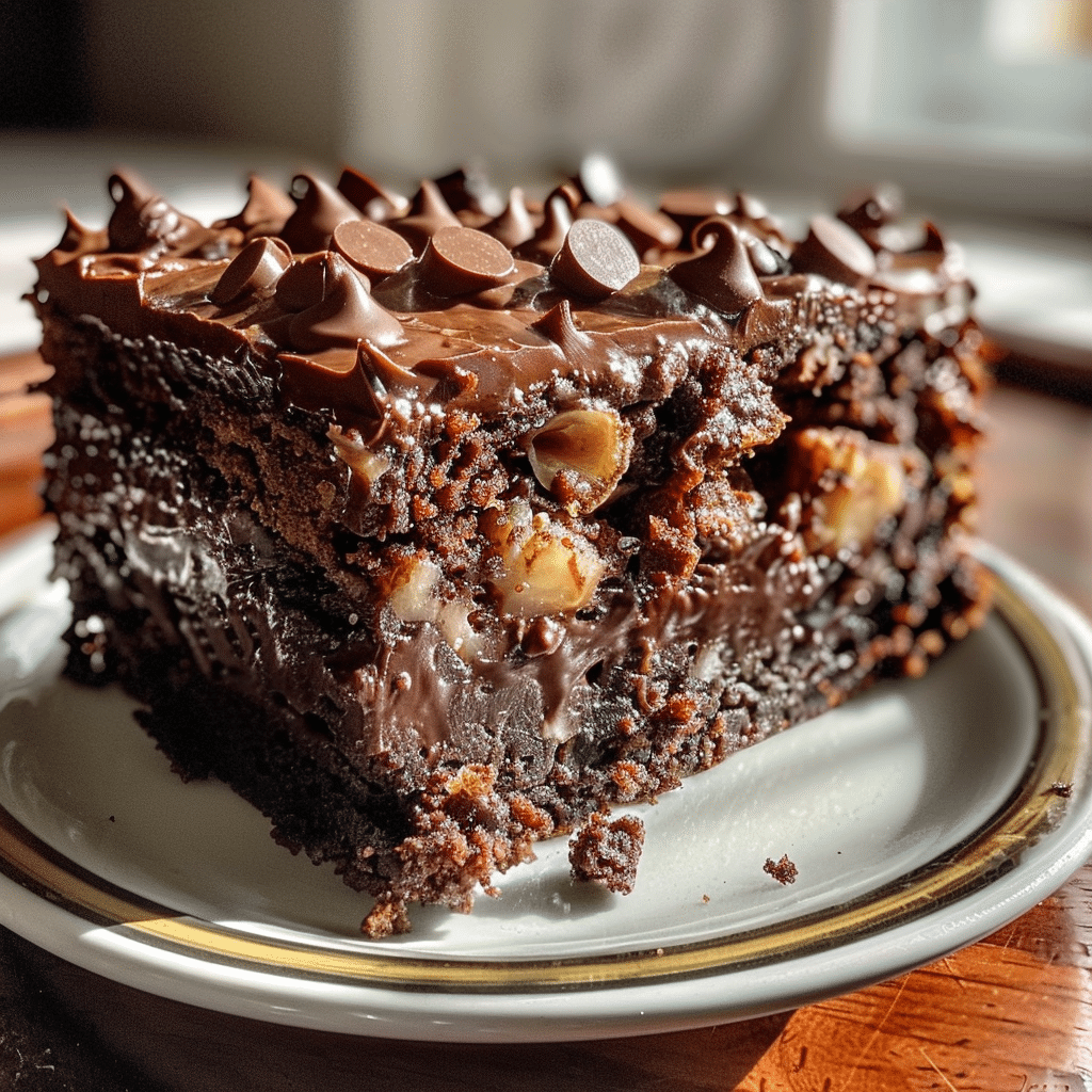 German Chocolate Poke Cake