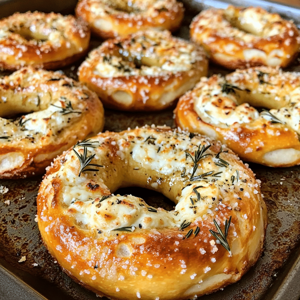 Rosemary Parmesan Mozzarella Pretzels