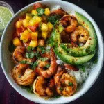 Shrimp and Avocado Bowls with Mango Salsa