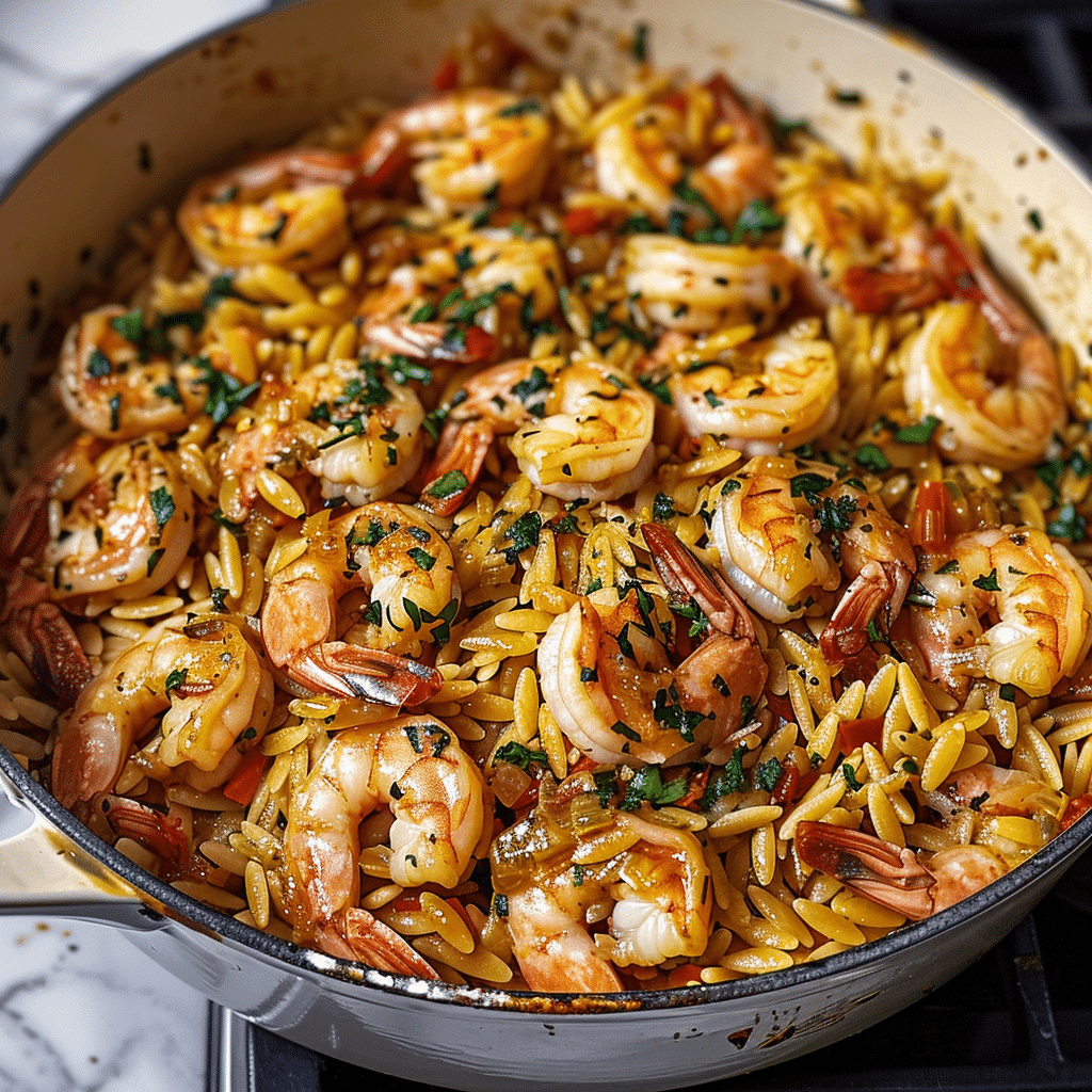 One Pot Marry Me Shrimp and Orzo Pasta