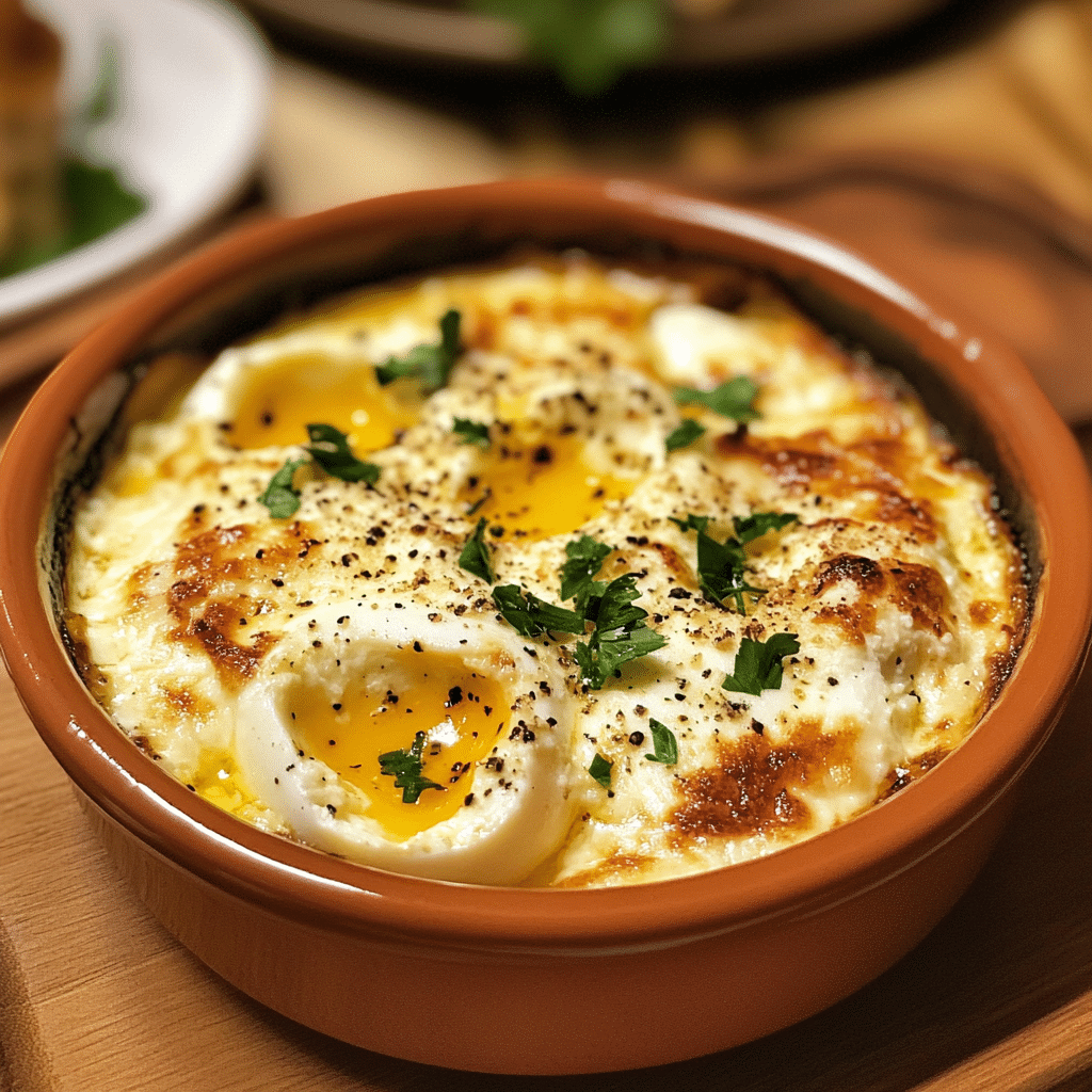 Baked Feta Eggs