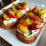 Peach Bruschetta
