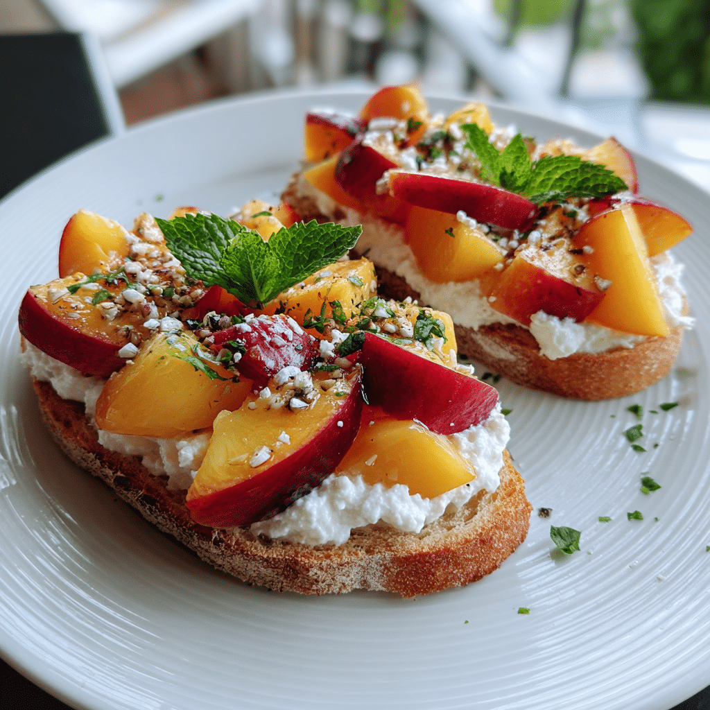  Peach Bruschetta