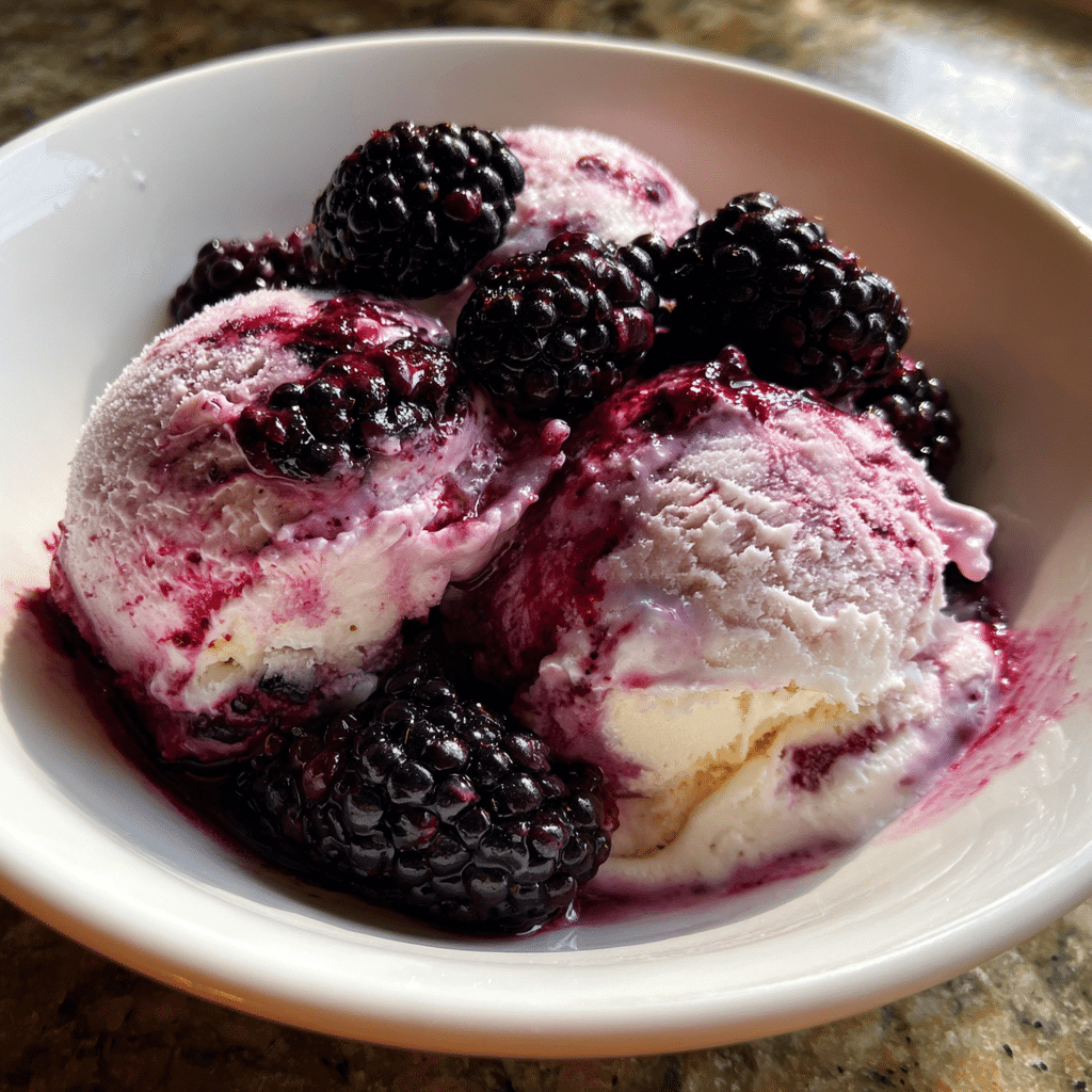 Blackberry Honey Ice Cream