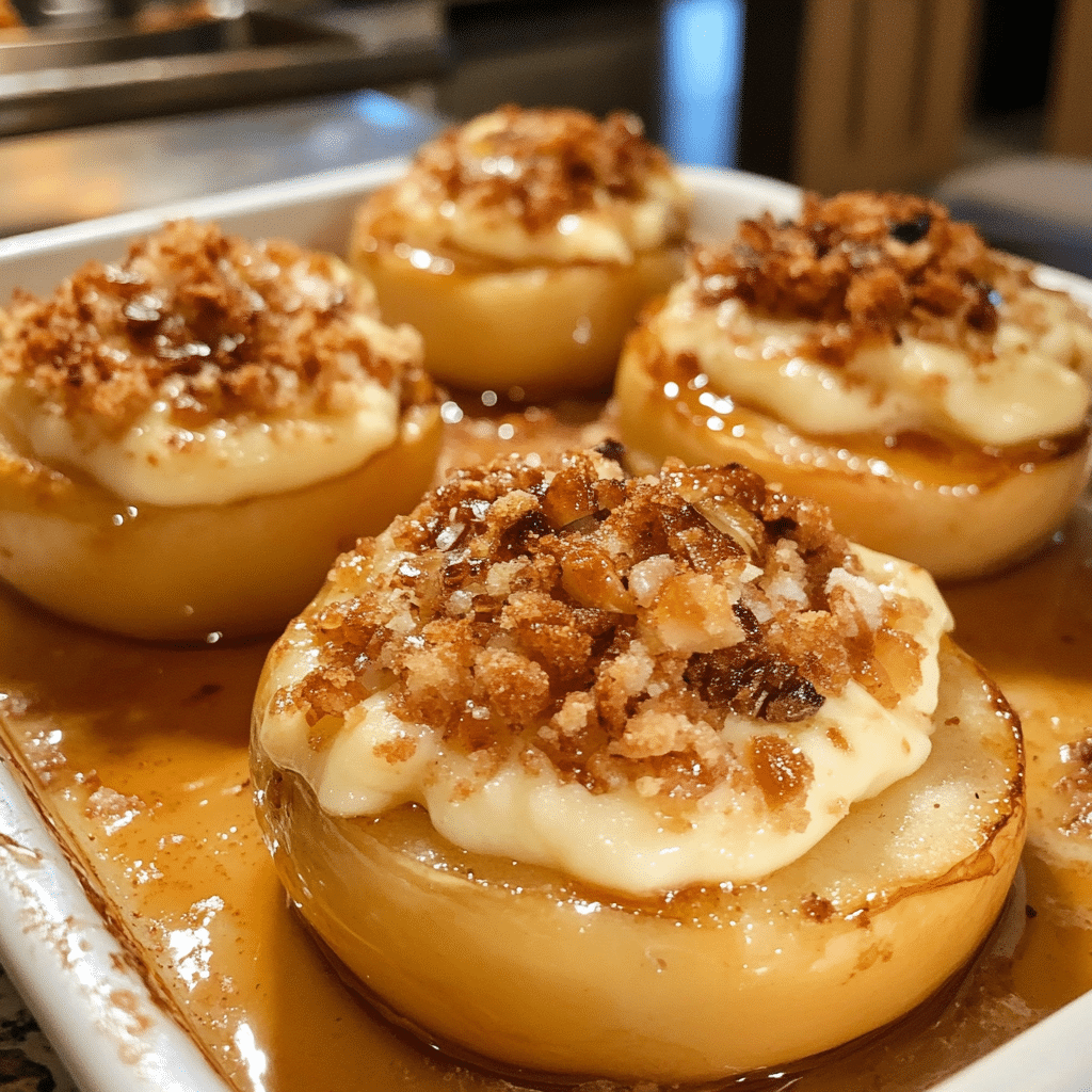 Cheesecake Stuffed Baked Apples