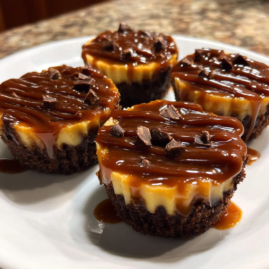Chocolate Caramel Cheesecake Bites