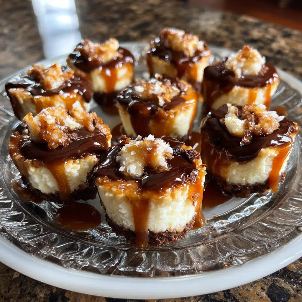 Chocolate Caramel Cheesecake Bites