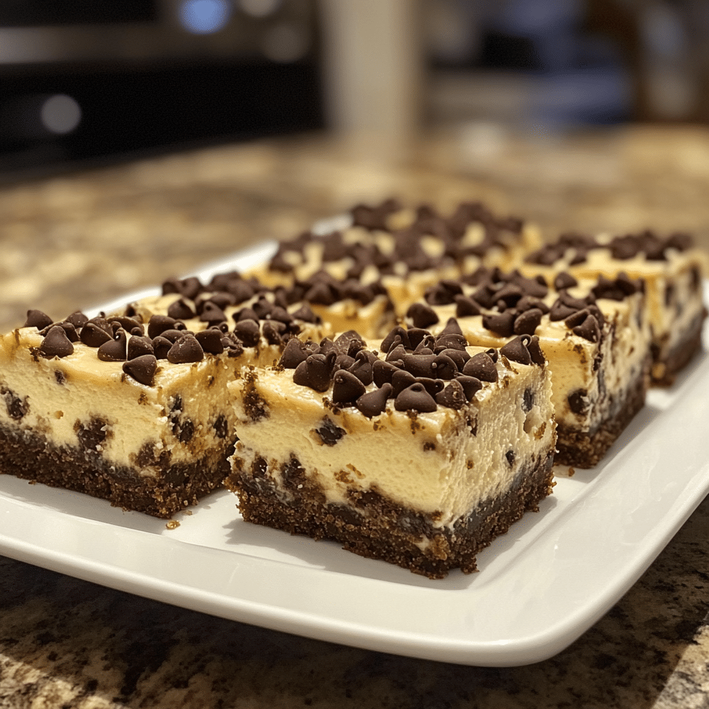 Chocolate Chip Cheesecake Bars