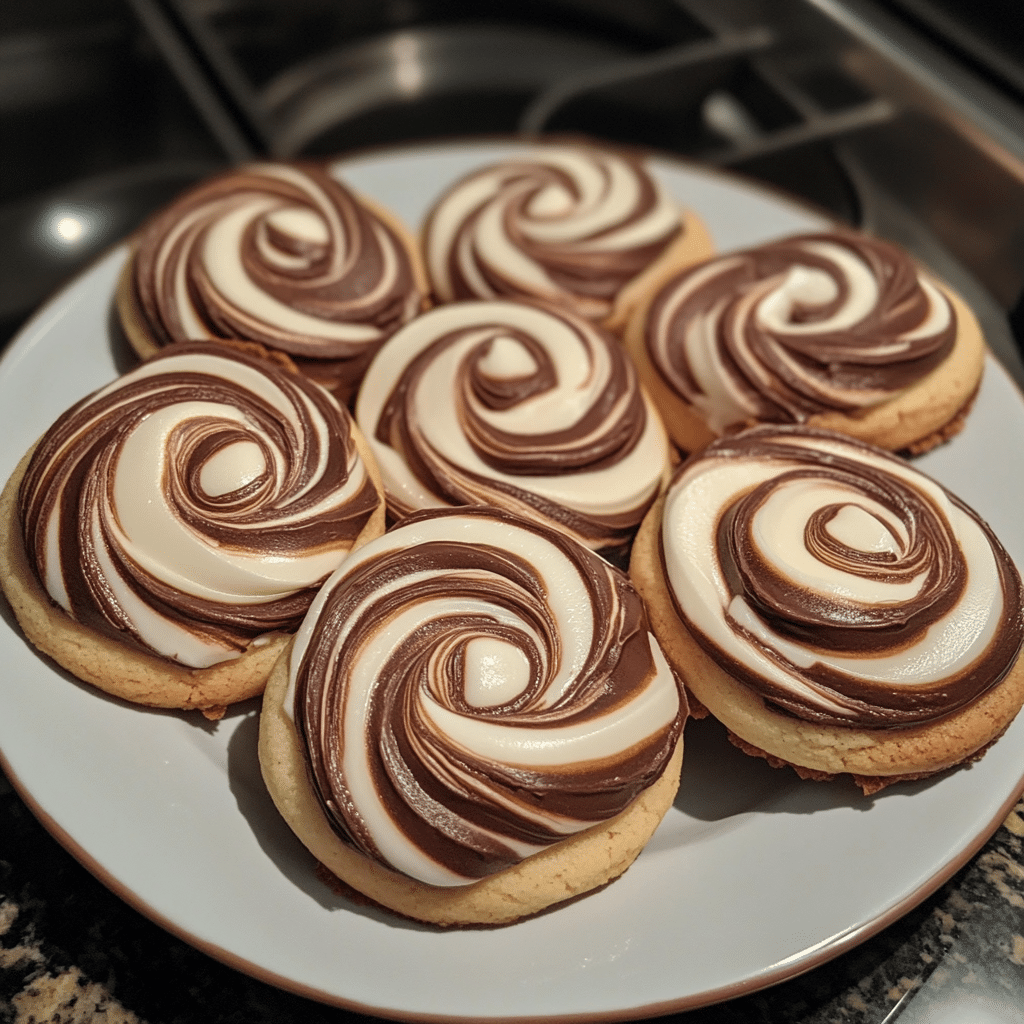Chocolate Marshmallow Swirl Cookies