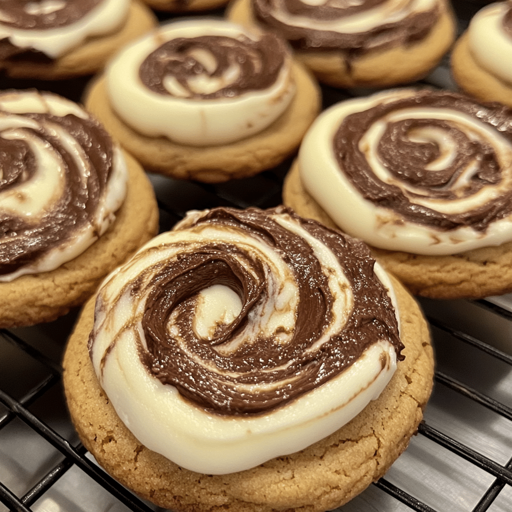 Chocolate Marshmallow Swirl Cookies
