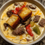 Philly Cheese Steak Soup