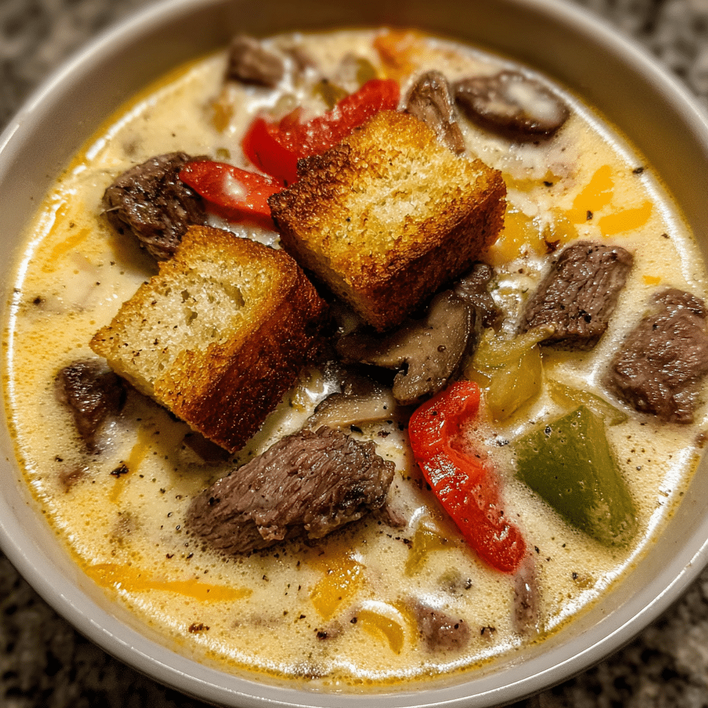 Philly Cheese Steak Soup