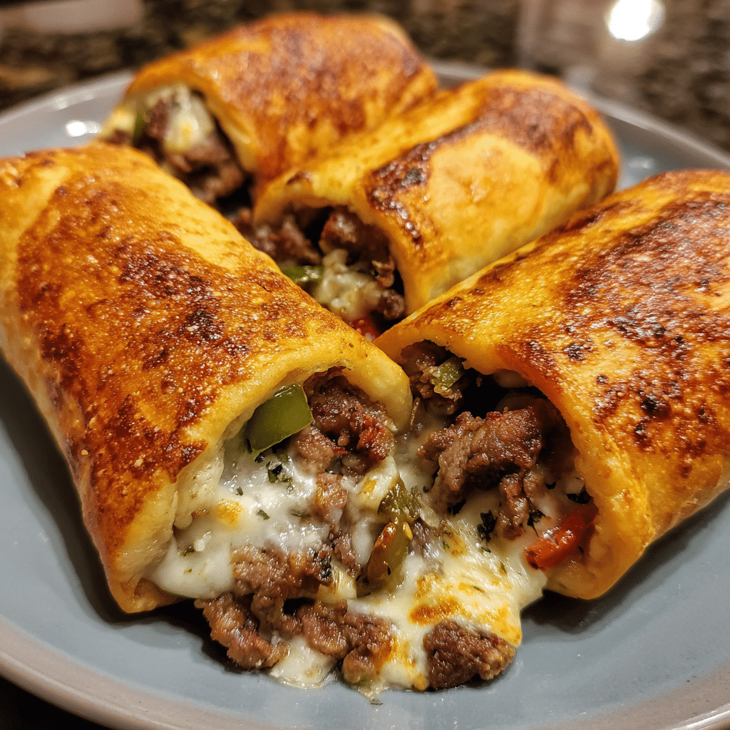 Keto Philly Cheesesteak Rolls