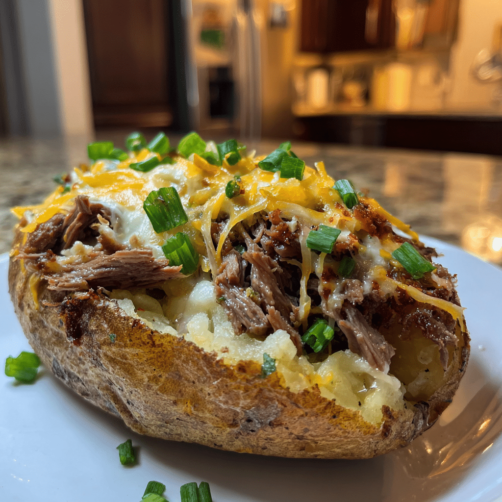 Loaded Baked Potato with beef