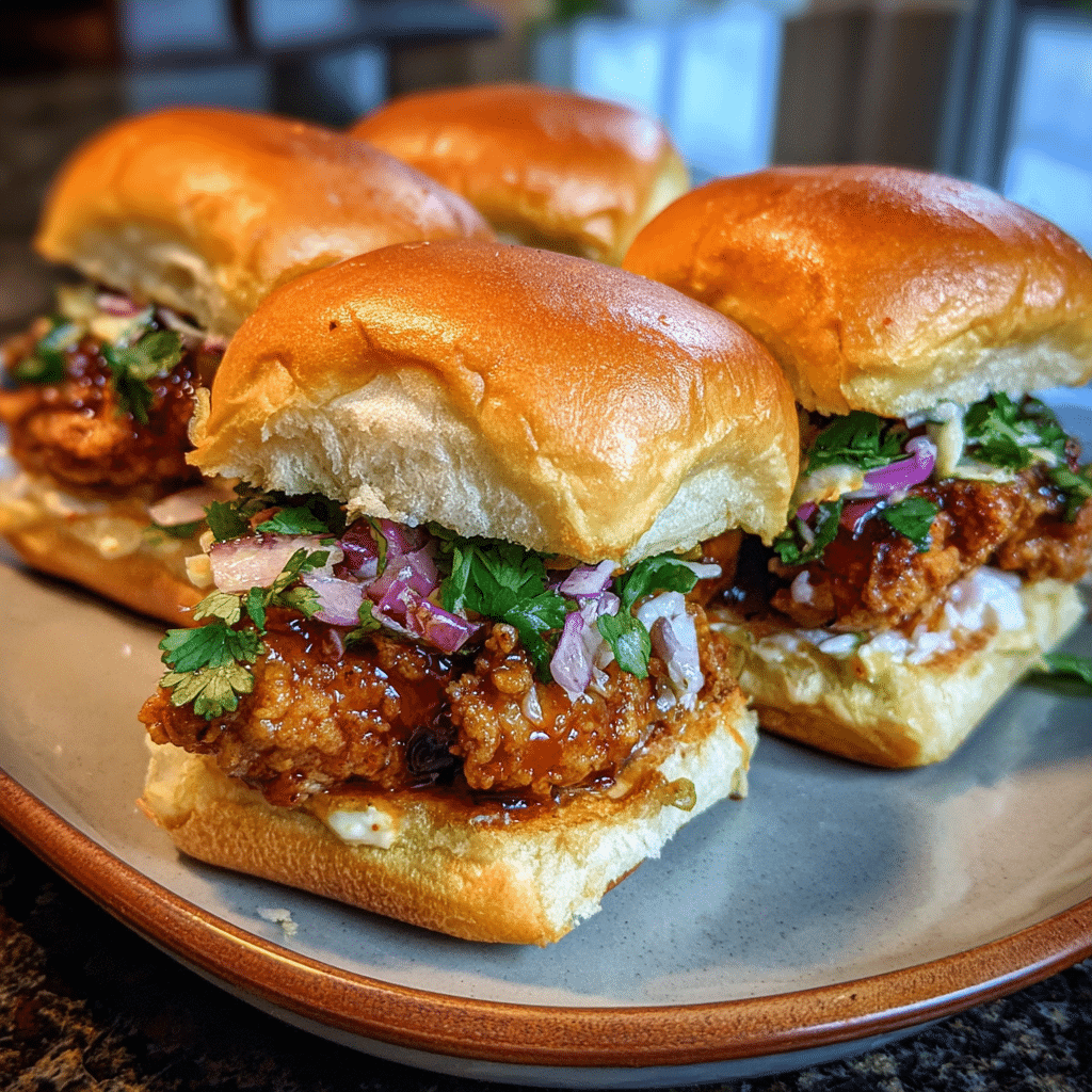 Nashville Hot Honey Butter Chicken Sliders